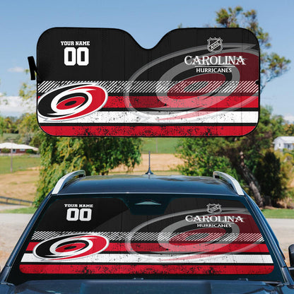 LIMITED EDITION - NEW CUSTOMIZED NHL07 CLH CAROLINA HURRICANES AUTO WINDSHIELD SHADE