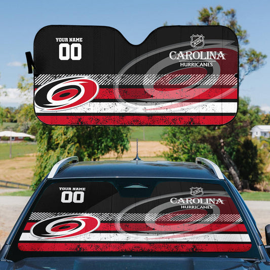 LIMITED EDITION - NEW CUSTOMIZED NHL07 CLH CAROLINA HURRICANES AUTO WINDSHIELD SHADE