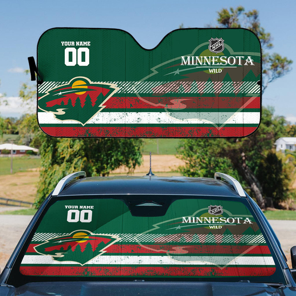 LIMITED EDITION - NEW CUSTOMIZED NHL13 MNW MINNESOTA WILD AUTO WINDSHIELD SHADE