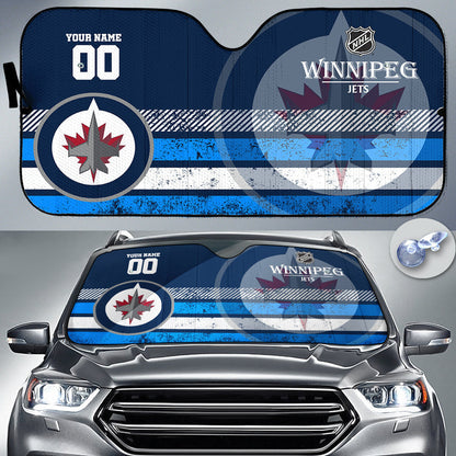 LIMITED EDITION - NEW CUSTOMIZED NHL21 WPJ WINNIPEG JETS AUTO WINDSHIELD SHADE