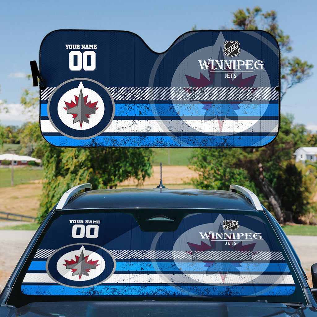 LIMITED EDITION - NEW CUSTOMIZED NHL21 WPJ WINNIPEG JETS AUTO WINDSHIELD SHADE
