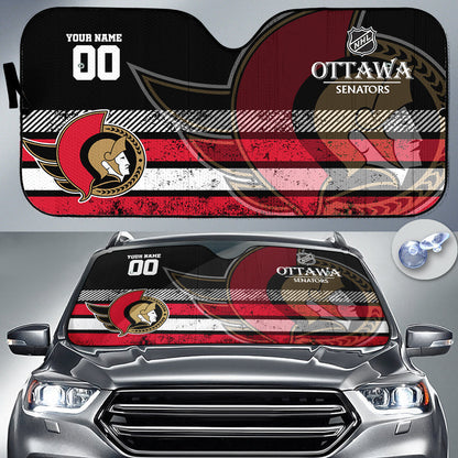 LIMITED EDITION - NEW CUSTOMIZED NHL29 OSN OTTAWA SENATORS AUTO WINDSHIELD SHADE