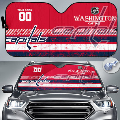 LIMITED EDITION - NEW CUSTOMIZED NHL10 WCP WASHINGTON CAPITALS AUTO WINDSHIELD SHADE