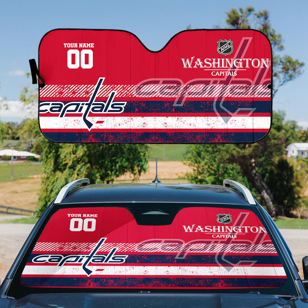 LIMITED EDITION - NEW CUSTOMIZED NHL10 WCP WASHINGTON CAPITALS AUTO WINDSHIELD SHADE