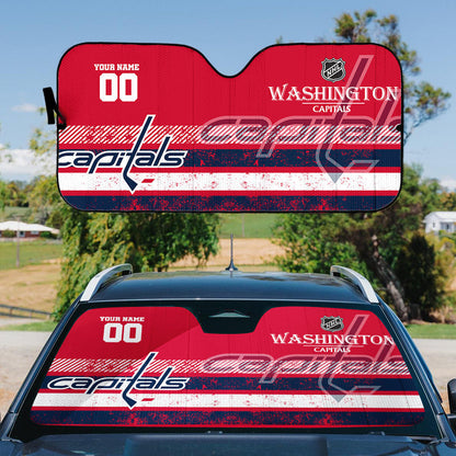 LIMITED EDITION - NEW CUSTOMIZED NHL10 WCP WASHINGTON CAPITALS AUTO WINDSHIELD SHADE