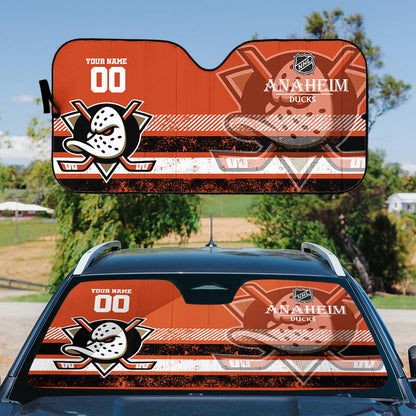 LIMITED EDITION - NEW CUSTOMIZED NHL09 AHD ANAHEIM DUCKS AUTO WINDSHIELD SHADE