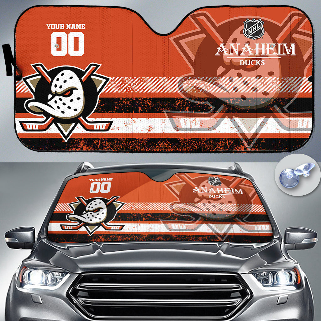 LIMITED EDITION - NEW CUSTOMIZED NHL09 AHD ANAHEIM DUCKS AUTO WINDSHIELD SHADE