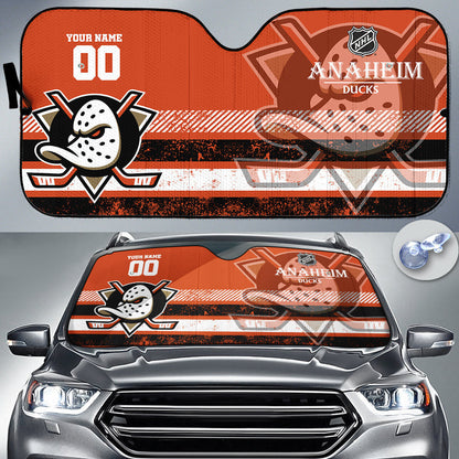 LIMITED EDITION - NEW CUSTOMIZED NHL09 AHD ANAHEIM DUCKS AUTO WINDSHIELD SHADE