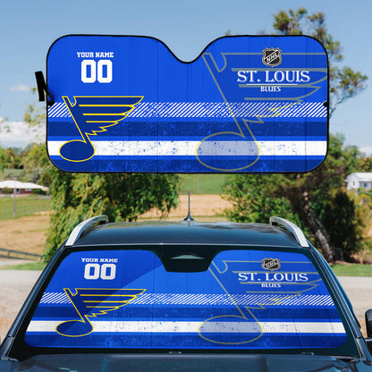 LIMITED EDITION - NEW CUSTOMIZED NHL14 SLB ST. LOUIS BLUES AUTO WINDSHIELD SHADE