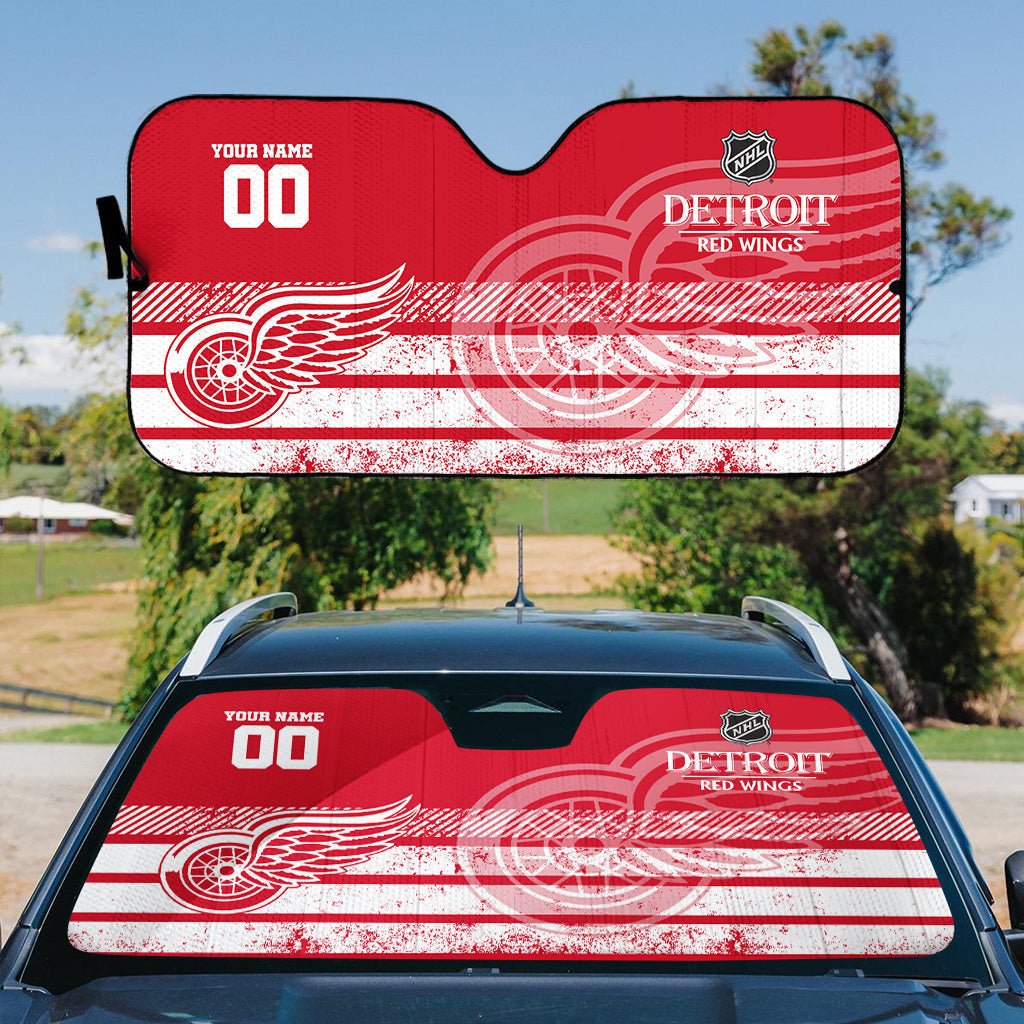 LIMITED EDITION - NEW CUSTOMIZED NHL22 DRW DETROIT RED WINGS AUTO WINDSHIELD SHADE