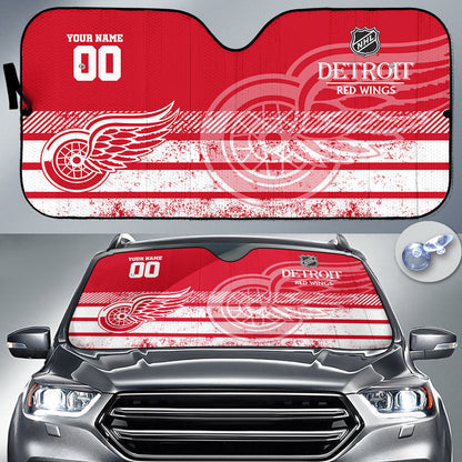 LIMITED EDITION - NEW CUSTOMIZED NHL22 DRW DETROIT RED WINGS AUTO WINDSHIELD SHADE