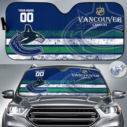 LIMITED EDITION - NEW CUSTOMIZED NHL19 VCC VANCOUVER CANUCKS AUTO WINDSHIELD SHADE