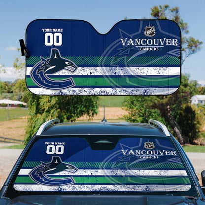 LIMITED EDITION - NEW CUSTOMIZED NHL19 VCC VANCOUVER CANUCKS AUTO WINDSHIELD SHADE