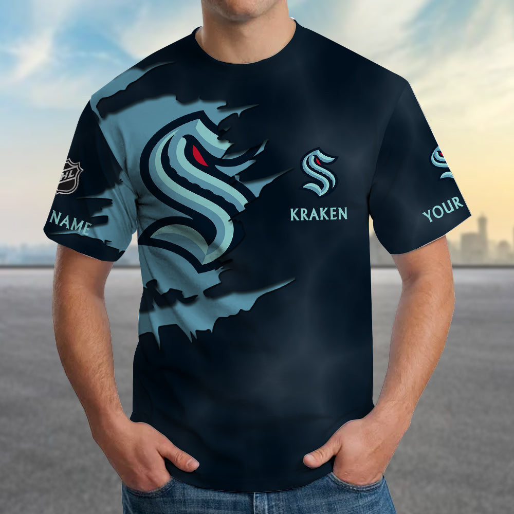 LIMITED EDITION - NEW CUSTOMIZED NHL20 STK SEATTLE KRAKEN T-SHIRT