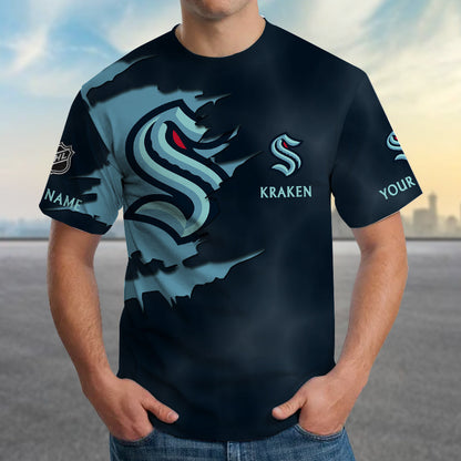 LIMITED EDITION - NEW CUSTOMIZED NHL20 STK SEATTLE KRAKEN T-SHIRT