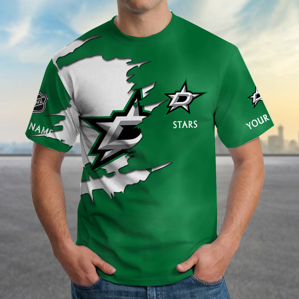 LIMITED EDITION - NEW CUSTOMIZED NHL15 DLS DALLAS STARS T-SHIRT