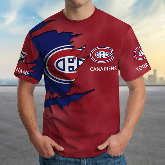 LIMITED EDITION - NEW CUSTOMIZED NHL11 MCD MONTREAL CANADIENS T-SHIRT