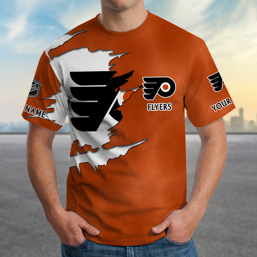 LIMITED EDITION - NEW CUSTOMIZED NHL27 PPF PHILADELPHIA FLYERS T-SHIRT