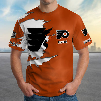 LIMITED EDITION - NEW CUSTOMIZED NHL27 PPF PHILADELPHIA FLYERS T-SHIRT