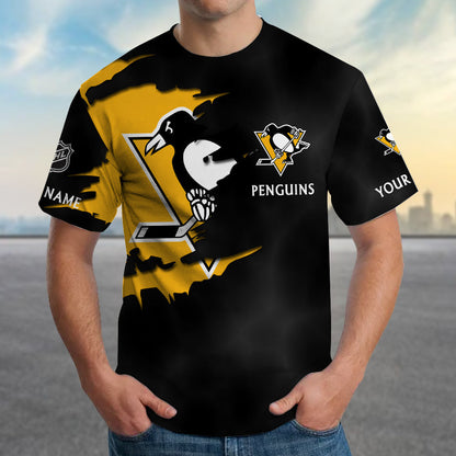 LIMITED EDITION - NEW CUSTOMIZED NHL26 PBP PITTSBURGH PENGUINS T-SHIRT