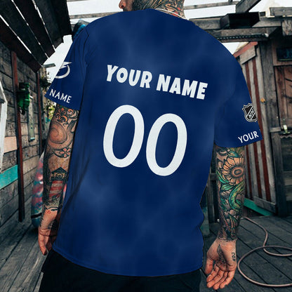 LIMITED EDITION - NEW CUSTOMIZED NHL12 TPL TAMPA BAY LIGHTNING T-SHIRT