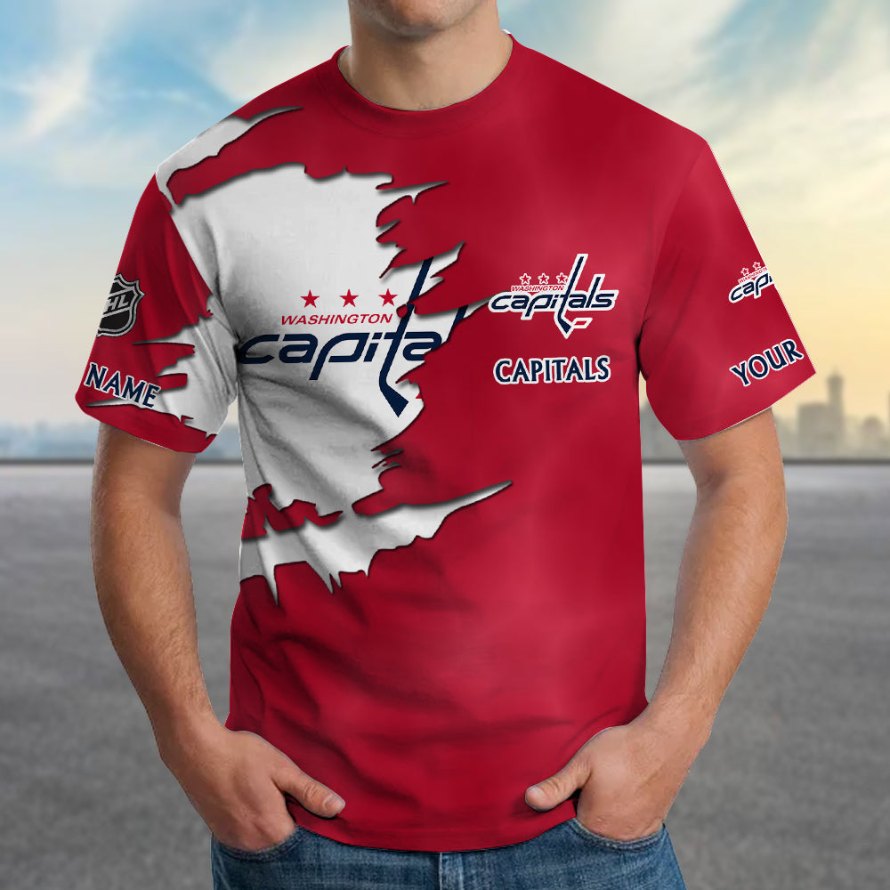 LIMITED EDITION - NEW CUSTOMIZED NHL10 WCP WASHINGTON CAPITALS T-SHIRT