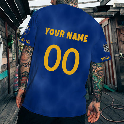 LIMITED EDITION - NEW CUSTOMIZED NHL28 BFS BUFFALO SABRES T-SHIRT