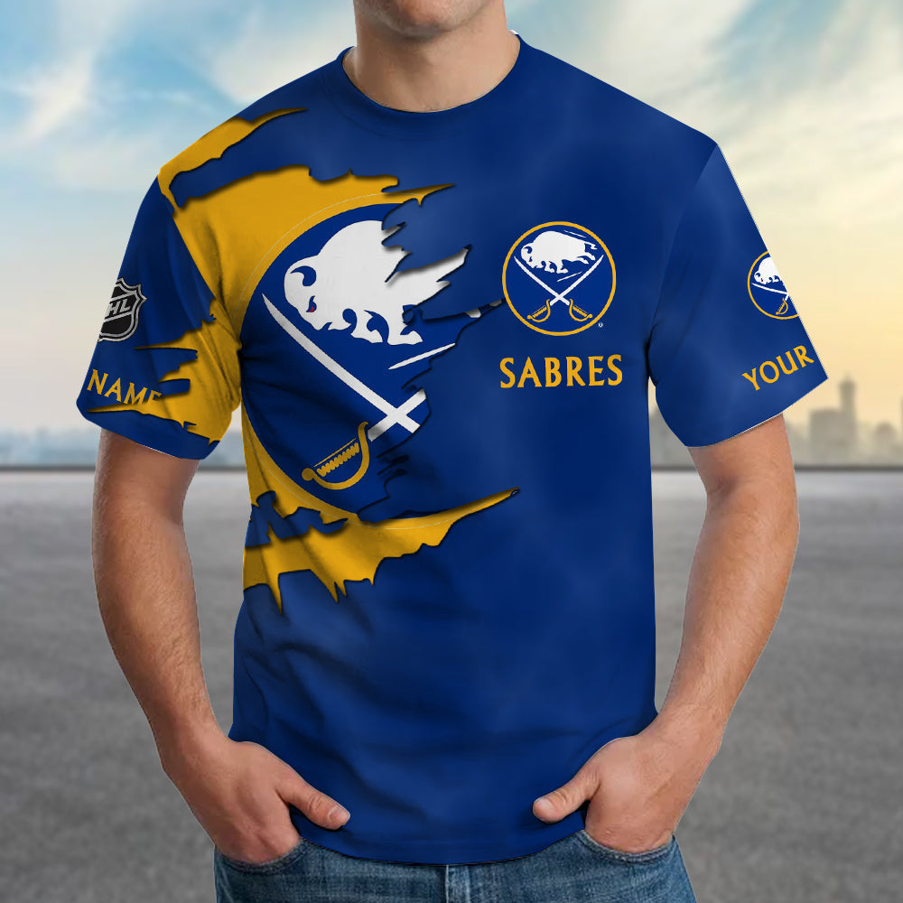 LIMITED EDITION - NEW CUSTOMIZED NHL28 BFS BUFFALO SABRES T-SHIRT