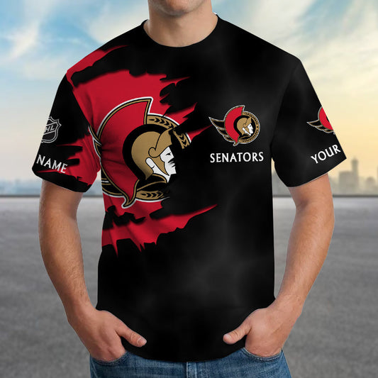 LIMITED EDITION - NEW CUSTOMIZED NHL29 OSN OTTAWA SENATORS T-SHIRT