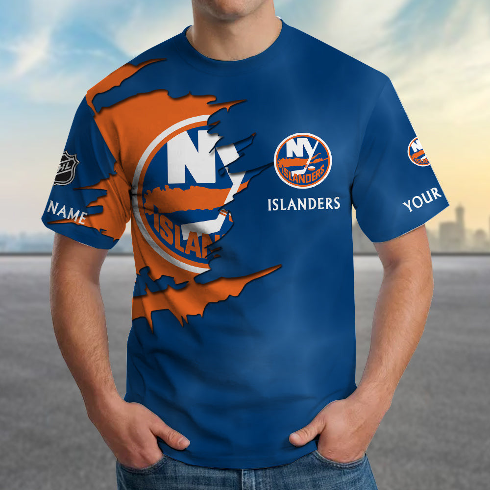LIMITED EDITION - NEW CUSTOMIZED NHL25 NYI NEW YORK ISLANDERS T-SHIRT