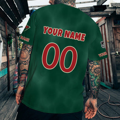 LIMITED EDITION - NEW CUSTOMIZED NHL13 MNW MINNESOTA WILD T-SHIRT