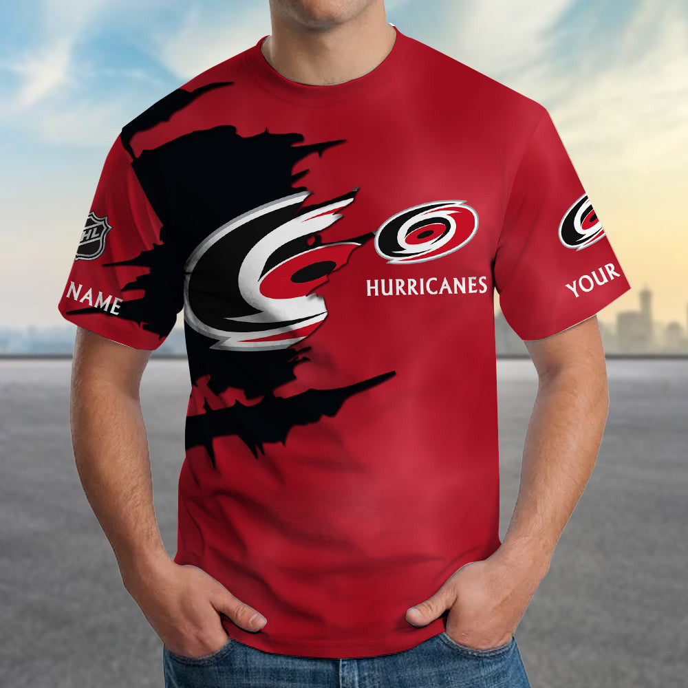LIMITED EDITION - NEW CUSTOMIZED NHL07 CLH CAROLINA HURRICANES T-SHIRT