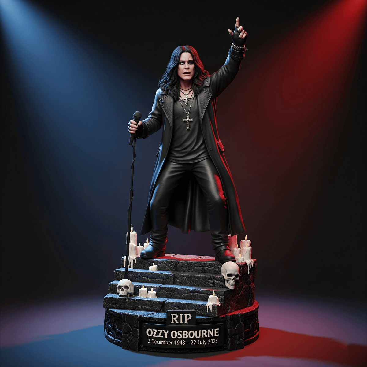 LIMITED EDITION -NEW PREMIUM OZZY OSBOURNE ACRYLIC BLOCK PLAQUE