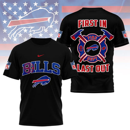 LIMITED EDITION - NEW CUSTOMIZED NFL03 BFB BUFFALO BILLS FIRE DEPT 3D SHIRT