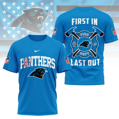 LIMITED EDITION - NEW CUSTOMIZED NFL23 CLP CAROLINA PANTHERS FIRE DEPT 3D SHIRT
