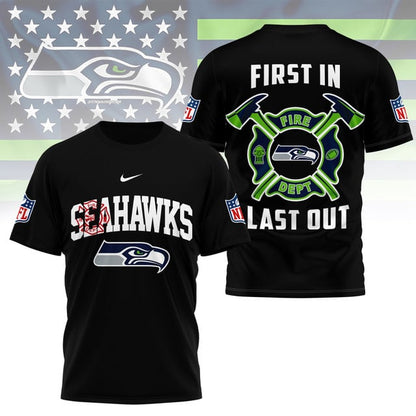 LIMITED EDITION - NEW CUSTOMIZED NFL06 SSH SEATTLE SEAHAWKS FIRE DEPT 3D SHIRT