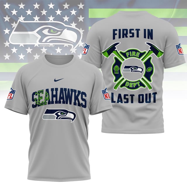 LIMITED EDITION - NEW CUSTOMIZED NFL06 SSH SEATTLE SEAHAWKS FIRE DEPT 3D SHIRT