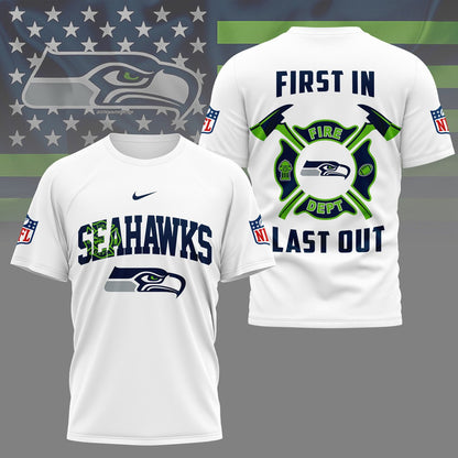LIMITED EDITION - NEW CUSTOMIZED NFL06 SSH SEATTLE SEAHAWKS FIRE DEPT 3D SHIRT