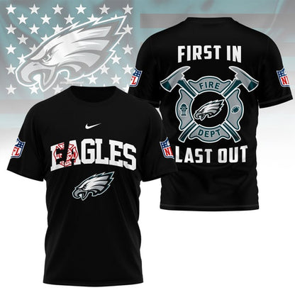 LIMITED EDITION - NEW CUSTOMIZED NFL02 PPE PHILADELPHIA EAGLES FIRE DEPT 3D SHIRT
