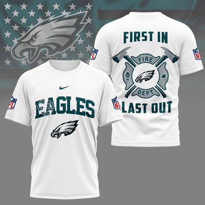 LIMITED EDITION - NEW CUSTOMIZED NFL02 PPE PHILADELPHIA EAGLES FIRE DEPT 3D SHIRT