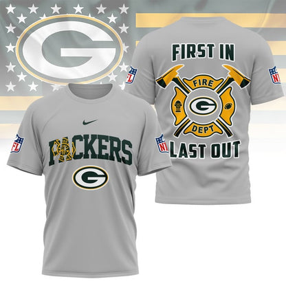 LIMITED EDITION - NEW CUSTOMIZED NFL08 GBP GREEN BAY PACKERS FIRE DEPT 3D SHIRT