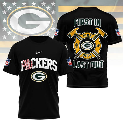 LIMITED EDITION - NEW CUSTOMIZED NFL08 GBP GREEN BAY PACKERS FIRE DEPT 3D SHIRT