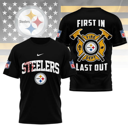 LIMITED EDITION - NEW CUSTOMIZED NFL14 PSB PITTSBURGH STEELERS FIRE DEPT 3D SHIRT