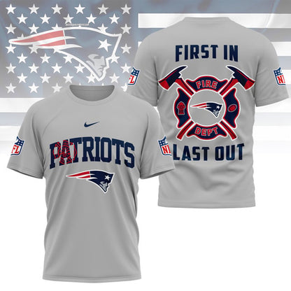 LIMITED EDITION - NEW CUSTOMIZED NFL27 NEP NEW ENGLAND PATRIOTS FIRE DEPT 3D SHIRT