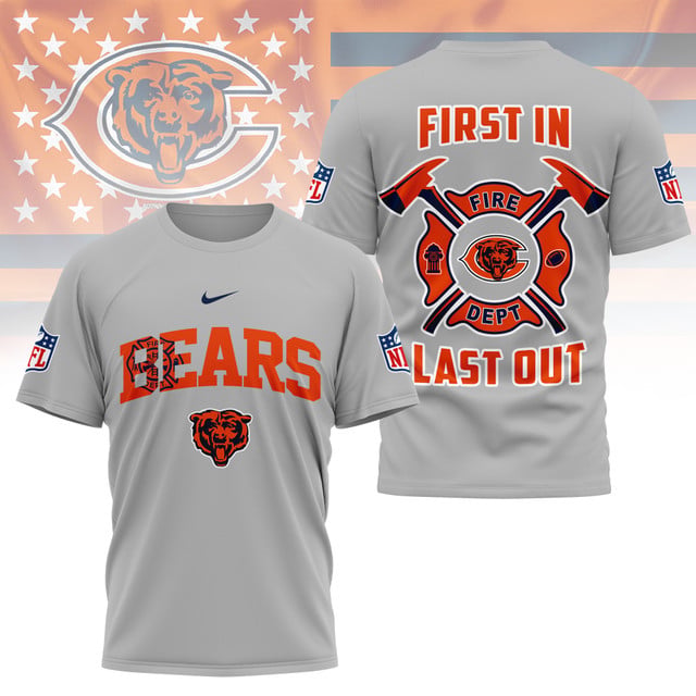 LIMITED EDITION - NEW CUSTOMIZED NFL26 CCB CHICAGO BEARS FIRE DEPT 3D SHIRT