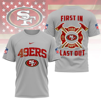 LIMITED EDITION - NEW CUSTOMIZED NFL11 SF49 SAN FRANCISCO 49ERS FIRE DEPT 3D SHIRT