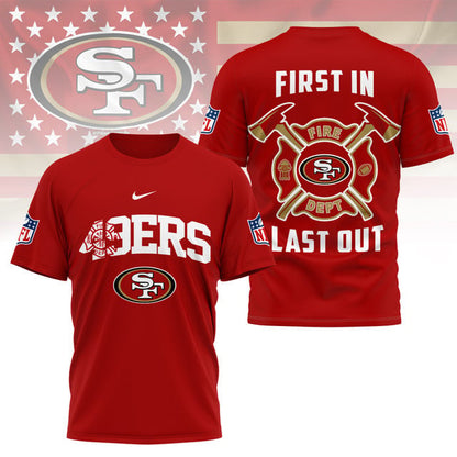LIMITED EDITION - NEW CUSTOMIZED NFL11 SF49 SAN FRANCISCO 49ERS FIRE DEPT 3D SHIRT