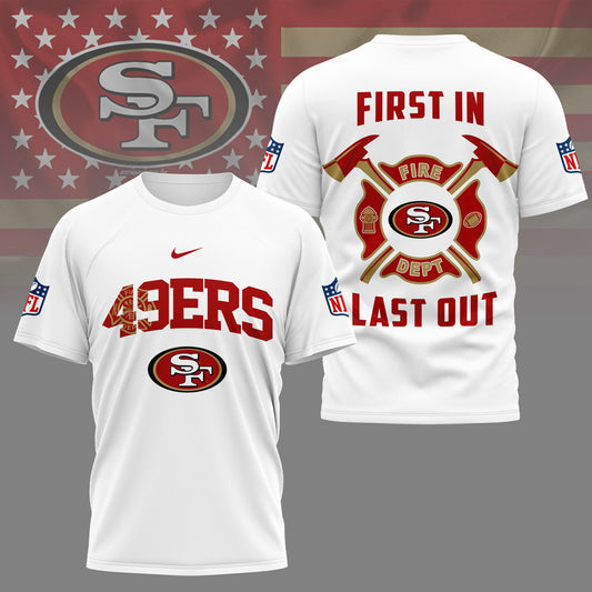 LIMITED EDITION - NEW CUSTOMIZED NFL11 SF49 SAN FRANCISCO 49ERS FIRE DEPT 3D SHIRT