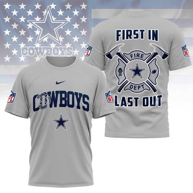 LIMITED EDITION - NEW CUSTOMIZED NFL21 DCB DALLAS COWBOYS FIRE DEPT 3D SHIRT