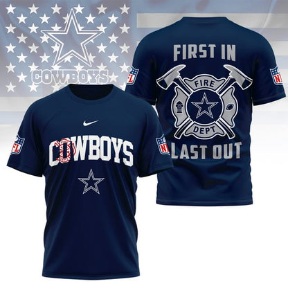LIMITED EDITION - NEW CUSTOMIZED NFL21 DCB DALLAS COWBOYS FIRE DEPT 3D SHIRT